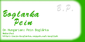 boglarka pein business card