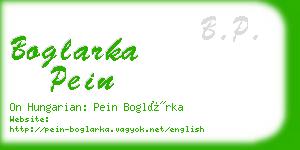 boglarka pein business card